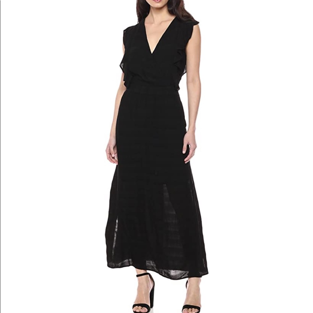 Michael Stars Ruffle Plisse Maxi Dress
